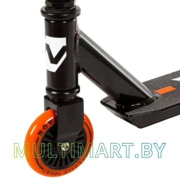 Самокат Novatrack Wolf EL Plastic 100P.WOLF.BOR21 (оранжевый/черный, 2021) картинка 2